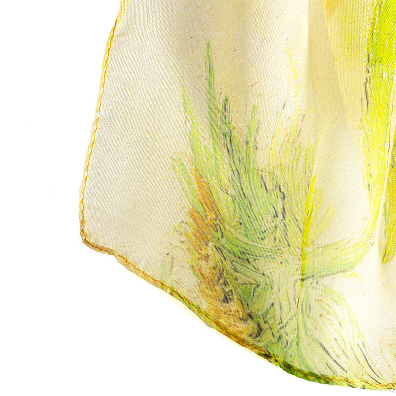 Van Gogh Sunflowers - 100% Pure Silk Scarf