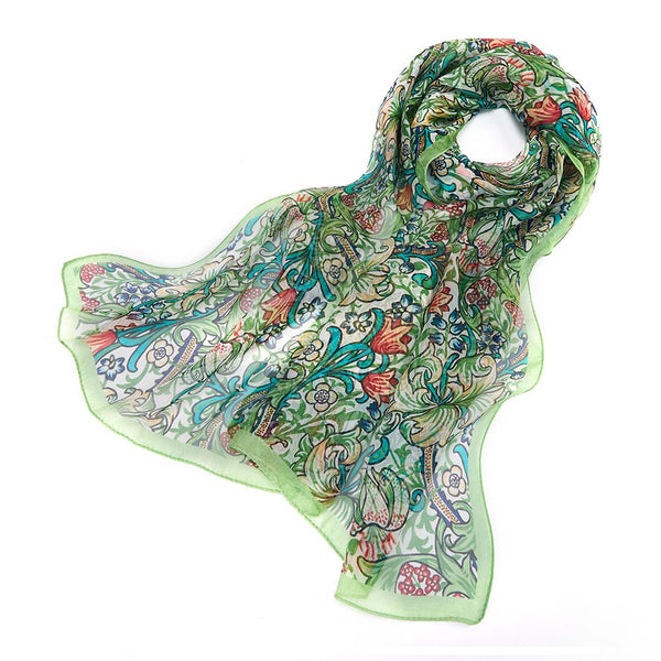 Pure Silk Scarf - William Morris Golden Lily | Signare Tapestry