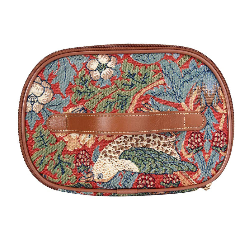 William Morris Strawberry Thief Red - Toiletry Bag