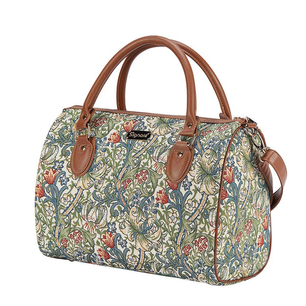 Signare Tapestry Travel Bag Overnight Bags Weekend Bag with Wheel for Women  with Garden Flower and Creatures (Austen Blue, Pull-AUST) : :  Fashion