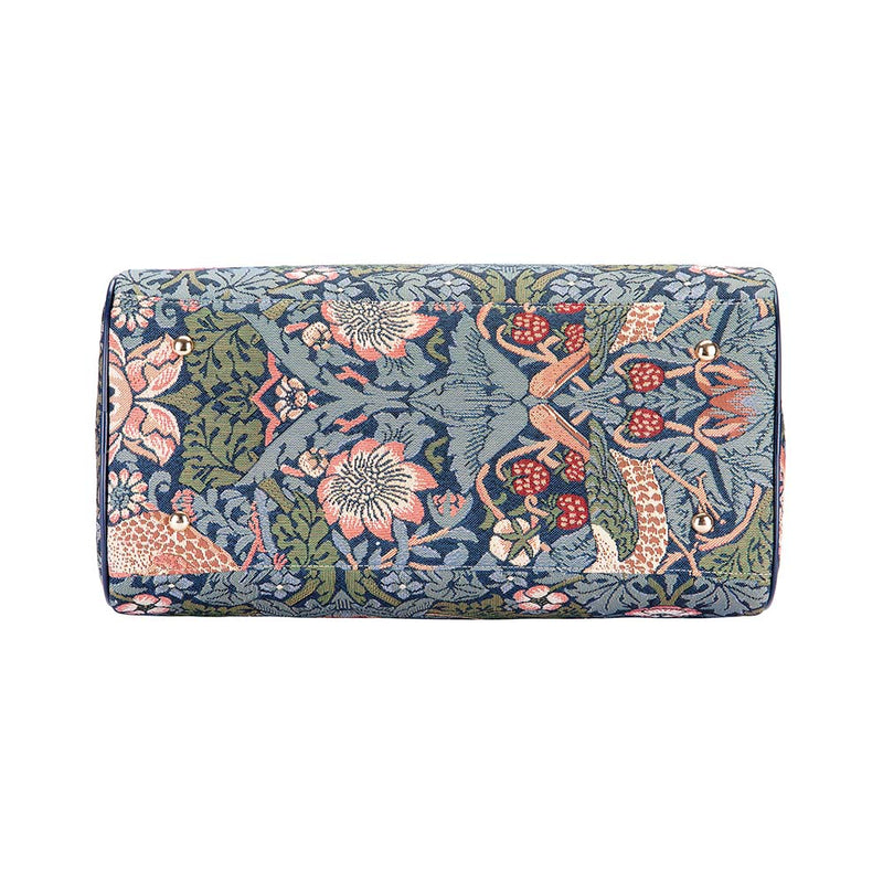 Signare Sac De Voyage Tapisserie William Morris Strawberry Thief Blue – Weekender Élégant Femme Gym Bag