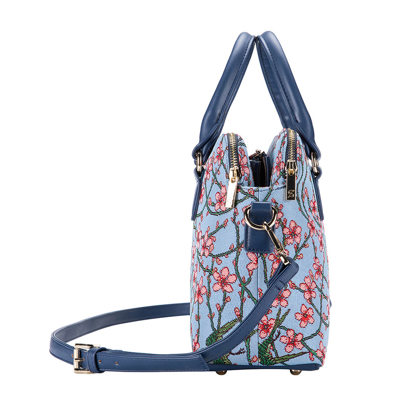 Almond Blossom and Swallow - Triple Compartment Bag Side | Signare Tapestry
