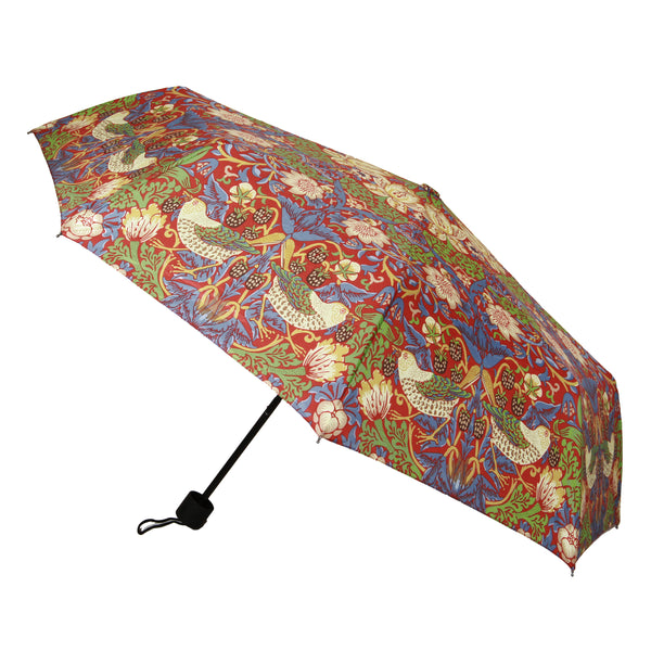 William Morris Strawberry Thief Red - Art Folding Umbrella
