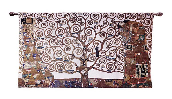 Tapisserie Murale L'Arbre De Vie De Gustav Klimt - Fabriquée En Italie, 79x64 Cm