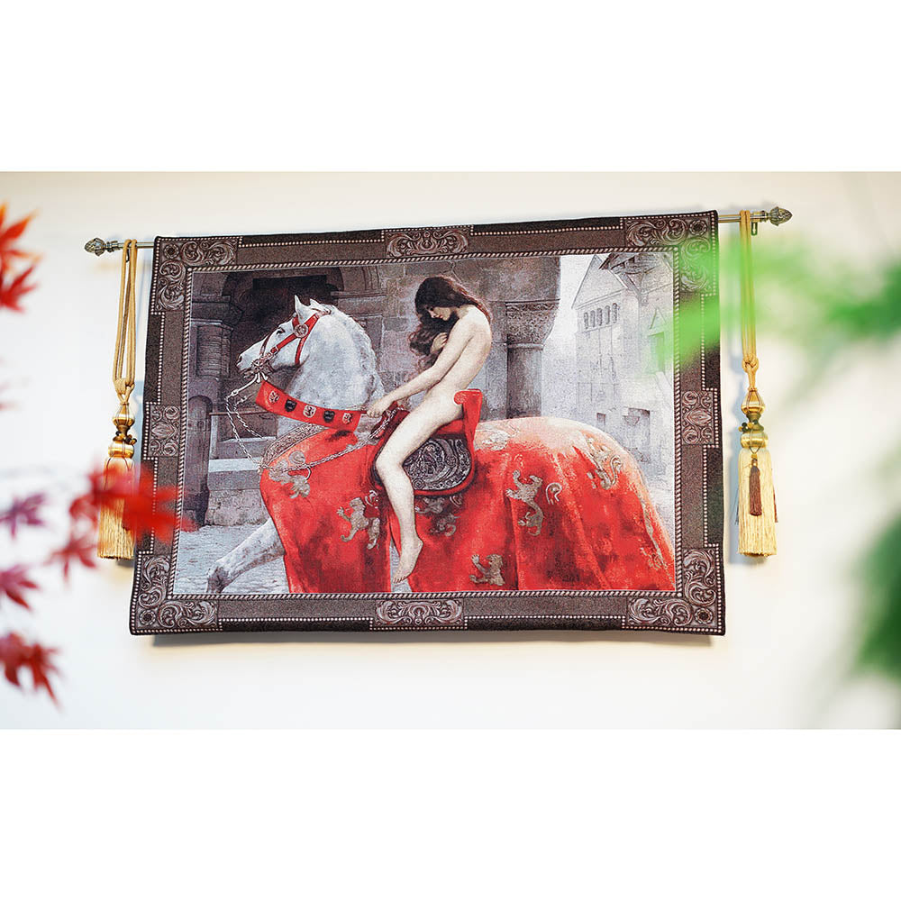 Woven Tapestry Wall Hanging John Collier Lady Godiva 139cm W x