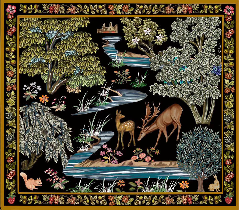 William Morris The Brook Black | Signaretapestry.com – Signare Tapestry